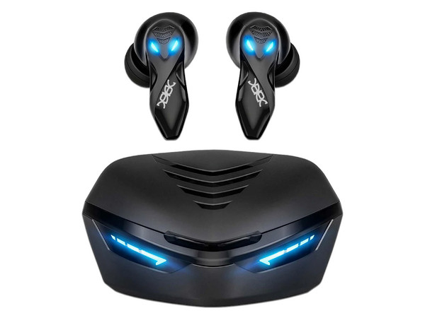 Audífonos Inalámbricos Gamer Binden Dark Predator, Con Estuche de Carga, Respuesta de Frecuencia 20Hz - 20kHz, Bluetooth, IPX4, Color Negro.