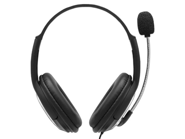Audífonos con Micrófono Tipo Diadema BRobotix 263953, USB. Color Negro