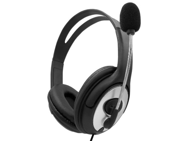 Audífonos con Micrófono Tipo Diadema BRobotix 263953, USB. Color Negro