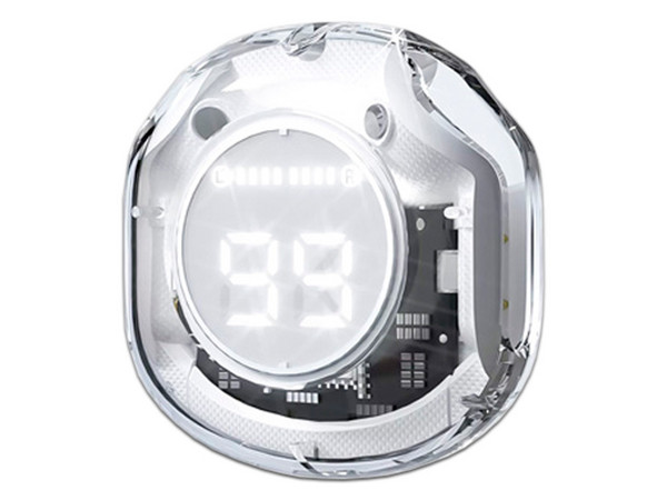Audifonos TWS Brobotix Moon, Bluetooth 5.3, con Pantalla LED digital. Color Blanco