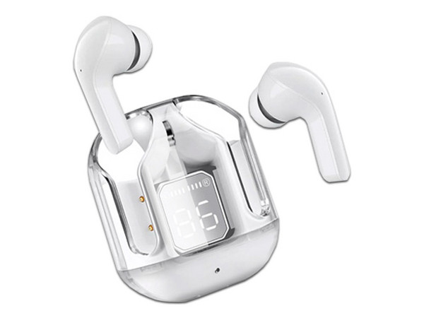 Audifonos TWS Brobotix 6005859, Bluetooth 5.3, Con Pantalla Led Digital. Color Blanco