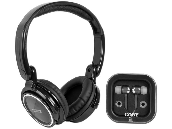Combo de 2 Audífonos Coby Jammerz Xtra. Color Negro