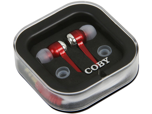  Combo de 2 Audífonos Coby Jammerz Xtra. Color Rojo
