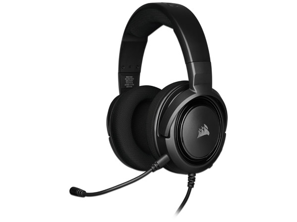 Audífonos con micrófono Corsair HS35, respuesta de 20Hz-2000Hz, 3.5mm, Color Negro.