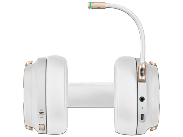 Audífonos Gamer con micrófono Corsair Virtuoso, Inalámbricos, respuesta de Frecuencia 20Hz-40KHz. Color Blanco.