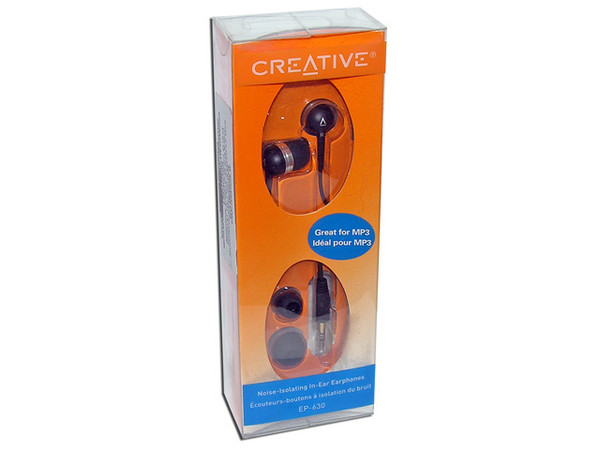 Audífonos Creative EP-630 Excelente Calidad de Sonido, Miniconector Chapado en Oro y Cable de Cobre sin Oxígeno de 1.2m