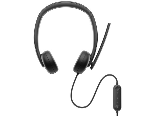 Audífonos Estéreo con micrófono DELL WH3024. Color Negro.
