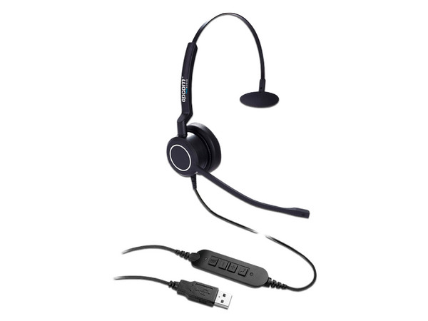 Audífonos Tipo Monoaural con Micrófono EPCOM ProA Mono, USB, Respuesta de Frecuencia de 150Hz-6800 Hz, Color Negro.