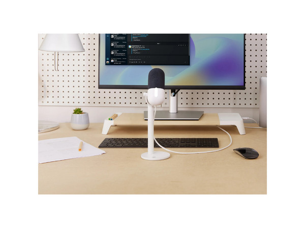 Micrófono Elgato Condensador, Patrón Cardioide, Blanco, USB.