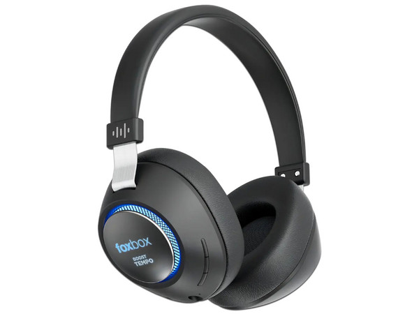 Audífonos Tipo Diadema FoxBox Tempo 8700-0009, Bluetooth 5.3, Jack 3.5mm. Color Negro.