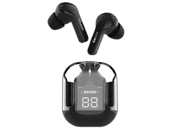 Audífonos Inalámbricos FoxBox Gemma 8700-0011 TWS, Indicador de Batería, Bluetooth 5.1. Color Negro.