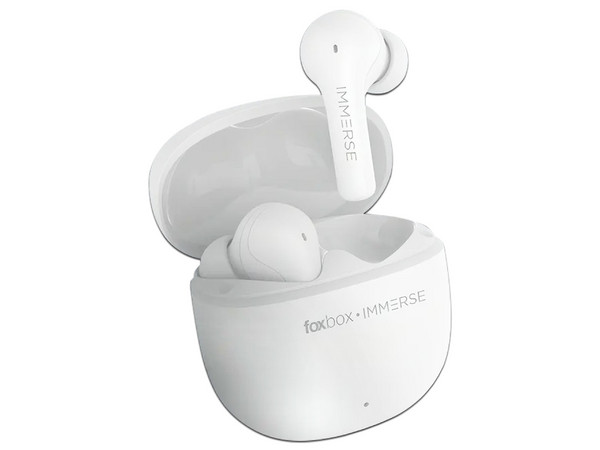 Audífonos Inalámbricos FoxBox Immerse 8700-0015 TWS, Cancelación de Ruido, Bluetooth 5.3. Color Blanco.