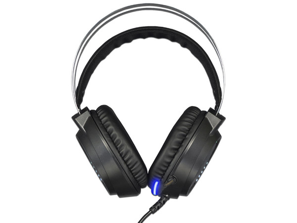 Audífonos Gamer con Micrófono Gamdias EROS E3, iluminación RGB, 3.5mm, USB, Color Negro.