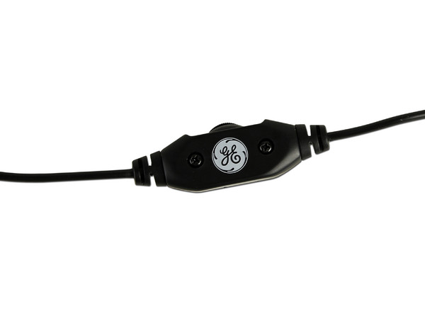 Audífonos estéreo General Electric con Micrófono y Control de Volumen.