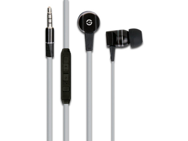 Audífonos con micrófono Getttech SMOOTH MI-2140G, 3.5mm, respuesta de frecuencia 20-20,000 Hz, Color Negro/Gris.