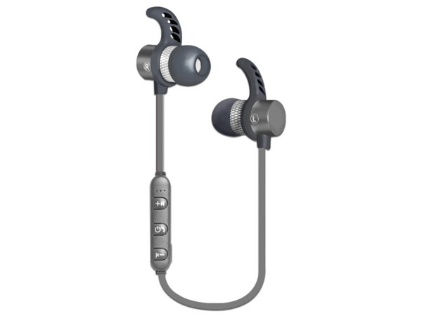 Audífonos con Micrófono GINGA CHROME Bluetooth, respuesta de frecuencia 20-20,000Hz. Color Gris.