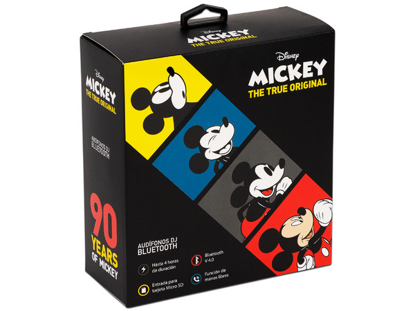 Audífonos tipo diadema Ginga MI18DJ01-LEN con micrófono, respuesta de frecuencia 20Hz - 20KHz. Diseño único Mickey Mouse.