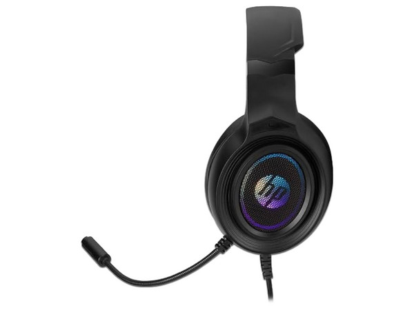 Audífonos Estéreo HP DHE-8008U para Juegos con Luz RGB, USB. Color Negro.