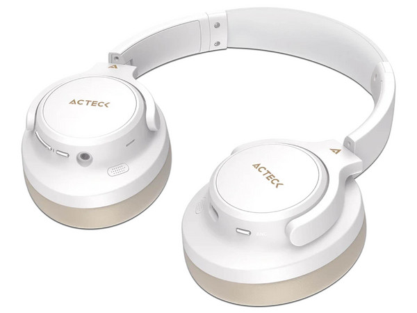 Audífonos Inalámbricos Bluetooth Hype Epic HP750 Acteck Elite Series con Cancelación de Ruido Activo Híbrido, Color Blanco.