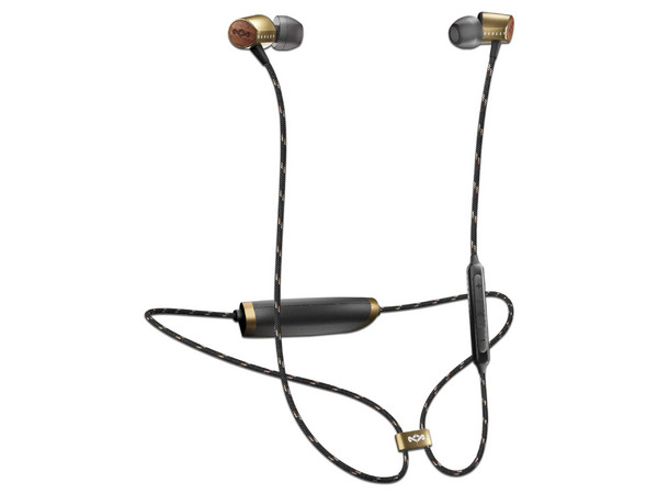 Audífonos con micrófono House of Marley Uplift 2, Bluetooth. Color Negro/Latón.