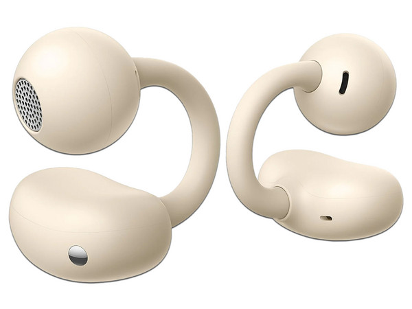 Audífonos Inalámbricos Huawei FreeClip 55037342 con Estuche de Carga, Bluetooth, Color Beige.