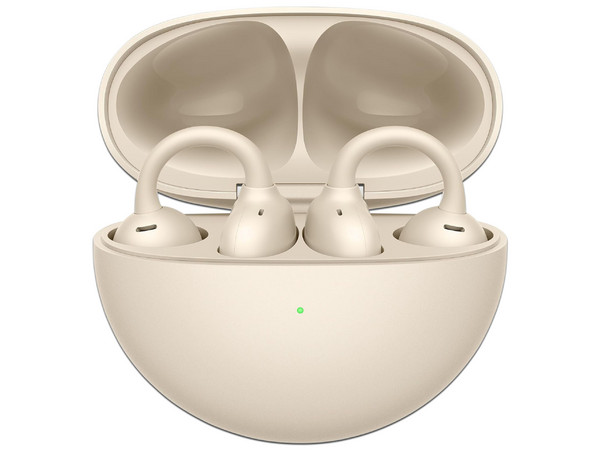 Audífonos Inalámbricos Huawei FreeClip 55037342 con Estuche de Carga, Bluetooth, Color Beige.