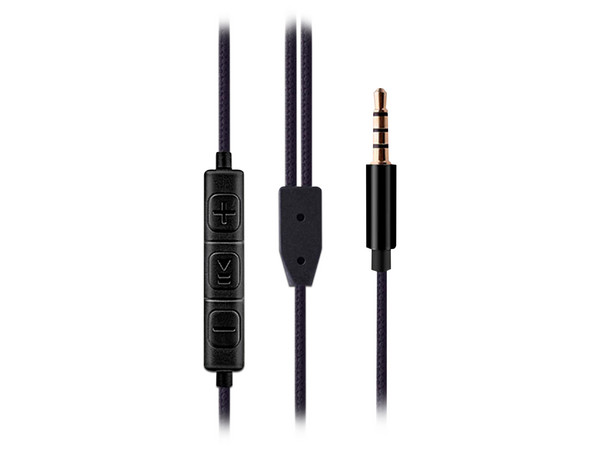 Audífonos con micrófono Hune Haya, 3.5mm. Color Café.