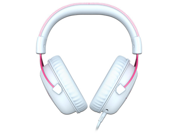 Audífonos con Micrófono Gamer HyperX Cloud II, USB. Color Blanco con Rosa.