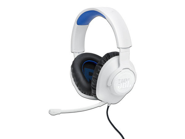 Audifonos Gaming JBL Quantum 100P, con cable de 120cm. Color Blanco