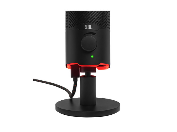 Micrófono USB JBL Quantum Stream, Doble Cápsula, Sonido Premium para Streaming y Grabación, Conexión USB, Color Negro.