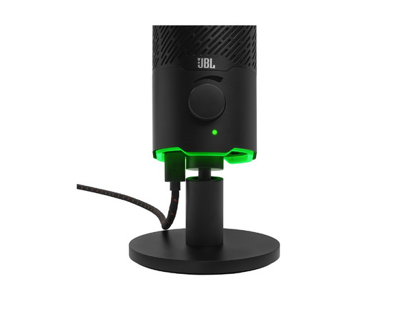 Micrófono USB JBL Quantum Stream, Doble Cápsula, Sonido Premium para Streaming y Grabación, Conexión USB, Color Negro.