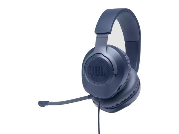 Audífonos con Micrófono JBL Quantum 100, Respuesta de frecuencia 20-20000Hz, 3.5mm. Color Azul.