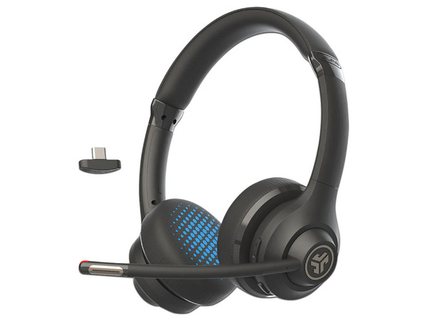 Audífonos con Micrófono JLab GO WORK, Inalámbrico, Rango de Respuesta de 20Hz - 20KHz, Conexión USB Tipo C. Color Negro.