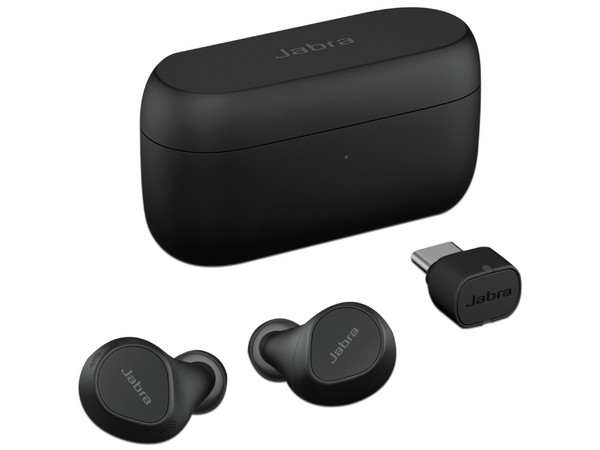 Audífonos Inalámbricos Jabra Evolve2 Buds UC con Estuche de carga y Pad de carga inalámbrica, Bluetooth 5.2, USB-C. Color Negro.