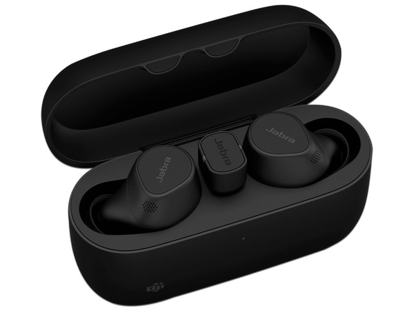 Audífonos Inalámbricos Jabra Evolve2 Buds MS con Estuche de carga y Pad de carga inalámbrica, Bluetooth 5.2, USB-C. Color Negro.