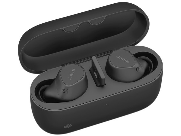 Audífonos Inalámbricos Jabra Evolve2 Buds con Estuche de Carga, Respuesta de Frecuencia 20-20000Hz, Bluetooth 5.2, Incluye Base de Carga Inalámbrica. Color Negro.