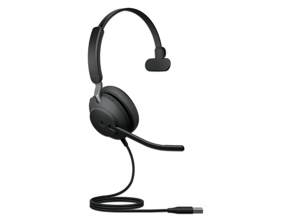 Audífonos Monoaurales Jabra Evolve2 40 SE MS, Respuesta de Frecuencia 20Hz-20KHz, USB, Color Negro.