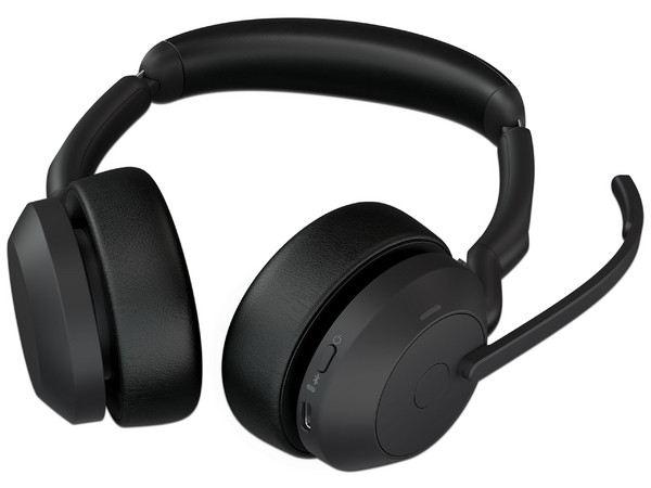 Audífonos Inalámbricos tipo Diadema Jabra Evolve2 55 Link380c UC Stereo, Respuesta de frecuencia 20-20000Hz, Bluetooth 5.2, Receptor USB. Color Negro.