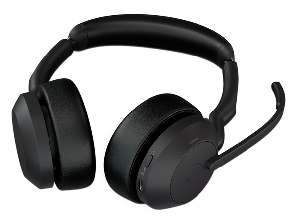 Audífonos Inalámbricos tipo Diadema Jabra Evolve2 55 Link380c MS Stereo, Respuesta de frecuencia 20-20000Hz, Bluetooth 5.2, Receptor USB. Color Negro.