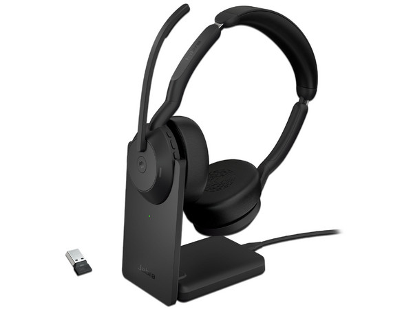Auriculares Jabra Evolve2 55 con enlace MS Stereo y Soporte