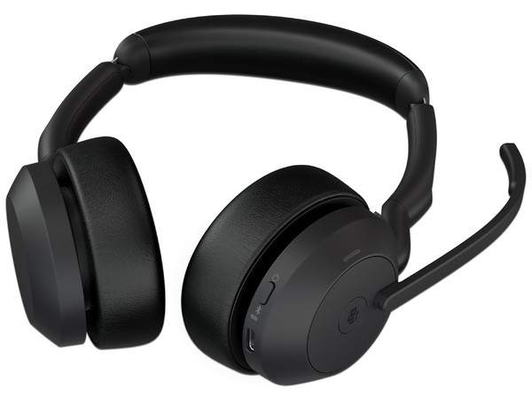 Audífonos Inalámbricos tipo Diadema Jabra Evolve2 55 Link380a MS Stereo, Respuesta de frecuencia 20-20000Hz, Bluetooth 5.2, Receptor USB. Color Negro.