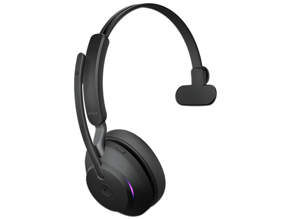 Diadema Monoaural con Micrófono Jabra Evolve2 65, Bluetooth 5.0, USB-C. Color Negro.