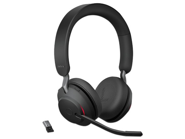 Audífonos con Micrófono Jabra Evolve2 65 UC Stereo, Bluetooth, USB, certificados para Microsoft Teams y Skype Empresarial. Color Negro.