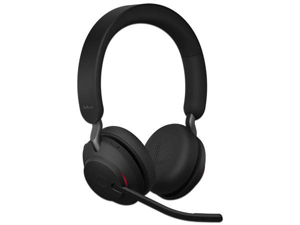 Audífonos con Micrófono Jabra Evolve2 65 MS Stereo, Bluetooth, USB, certificados para Microsoft Teams y Skype Empresarial. Color Negro.