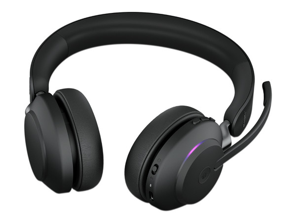 Audífonos con Micrófono Jabra Evolve2 65 MS Stereo, Bluetooth, USB-C, certificados para Microsoft Teams y Skype Empresarial. Color Negro.