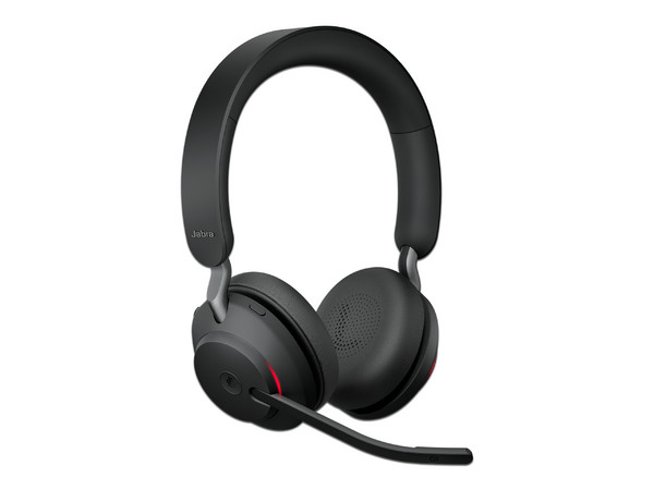 Audífonos con Micrófono Jabra Evolve2 65 MS Stereo, Bluetooth, USB-C, certificados para Microsoft Teams y Skype Empresarial. Color Negro.