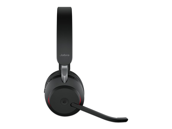 Audífonos con Micrófono Jabra Evolve2 65 MS Stereo, Bluetooth, USB-C, certificados para Microsoft Teams y Skype Empresarial. Color Negro.
