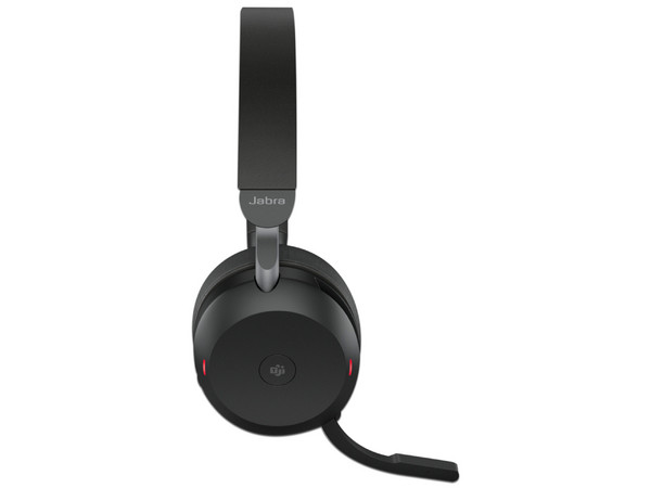 Audífonos con Micrófono Jabra Evolve2 75 con soporte de carga, Certificado para Microsoft Teams, Bluetooth, USB-C. Color Negro.