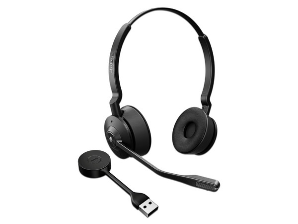 Audífonos con micrófono Jabra Engage 55 MS Stereo, Adaptador DECT USB-A, ANC. Color Negro.