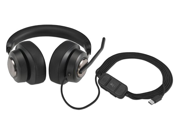 Audífonos tipo Diadema con Micrófonos Kensington H2000, Respuesta de frecuencia 20Hz-20kHz, USB-C. Color Negro.